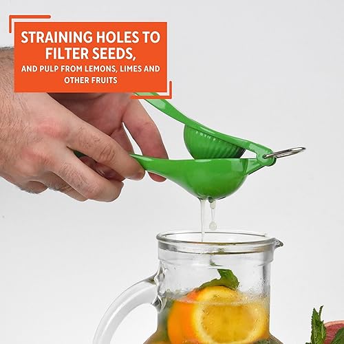 Miniatura 4 de IMUSA - Juego de exprimidores manuales de lima y limón para extracción máxima, aluminio, amarillo y verde