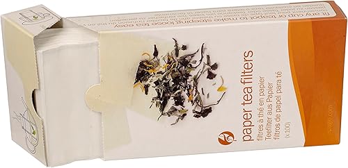 Miniatura 2 de Filtros de papel para té suelto, funcionarán en taza o tetera, oxígeno blanqueado para un sabor neutro, 100 unidades
