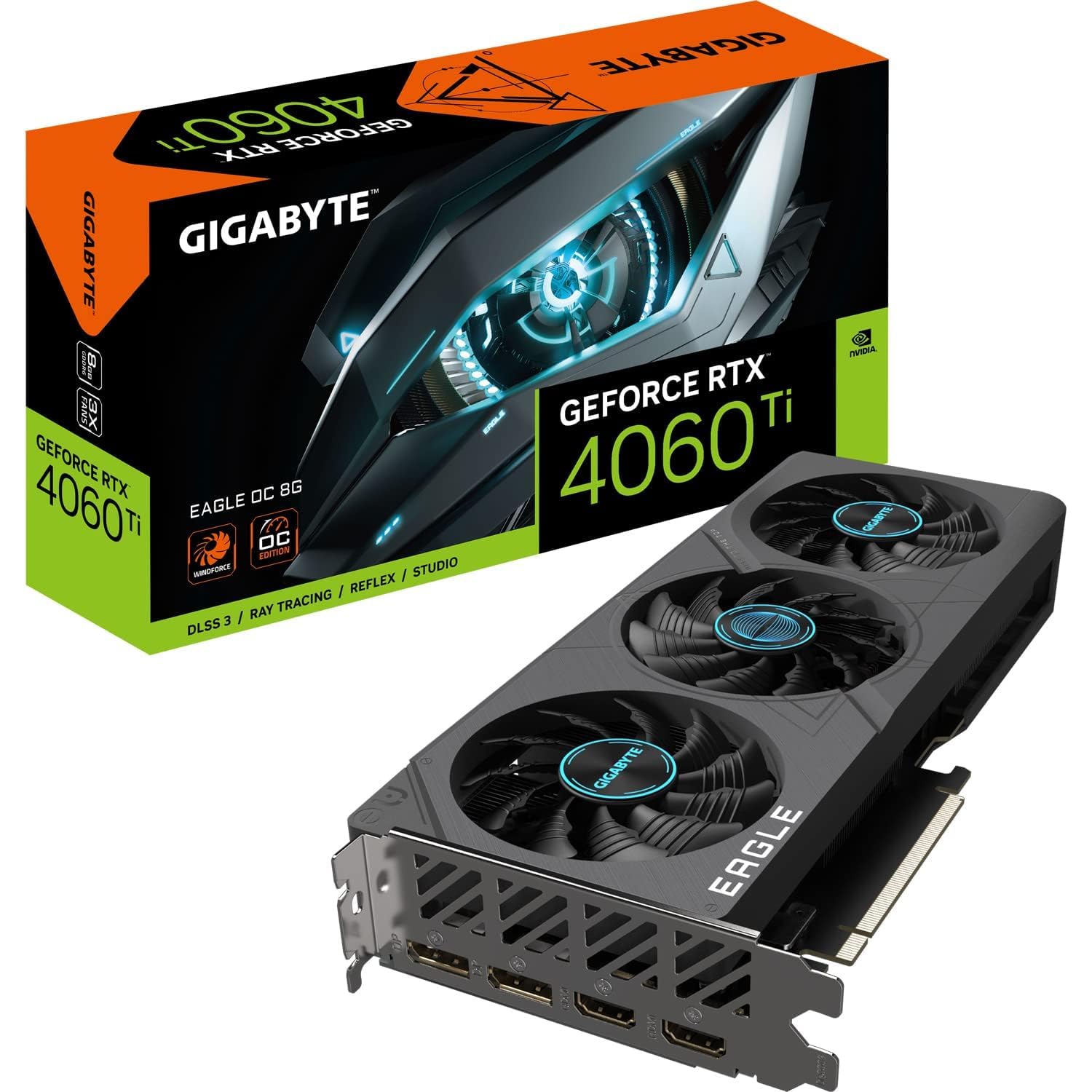Amazon.com: Gigabyte GeForce RTX 4060 TI Eagle OC 8GB Graphics 