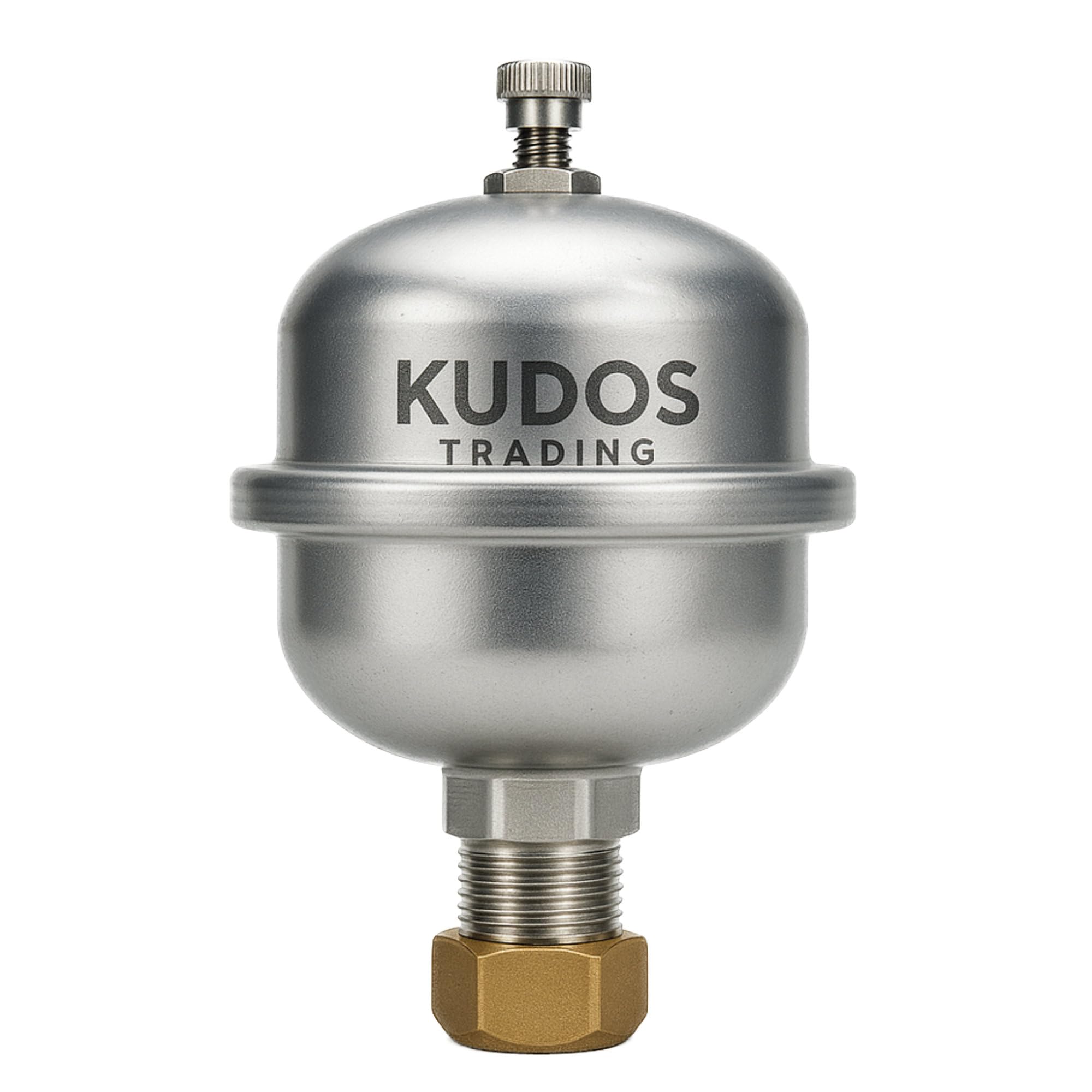 Kudos-Trading 15mm Compression Shock Arrestor Water Hammer Arrestor for Washing Machines – Brass Fit Valve, Noise Reducer, Protects Plumbing System, Easy Installation.