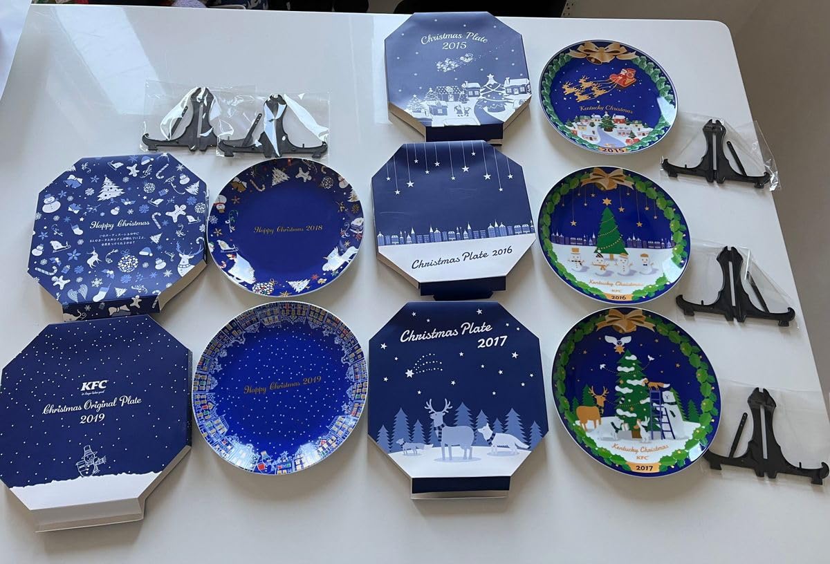 インテリア飾りケンタッキープレート(13枚セット) Amazon | ケンタッキーフライドチキン クリスマスプレート お皿