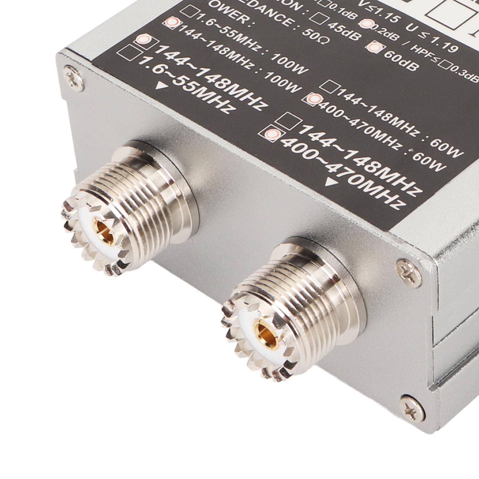 Combinador de Antena Walkie Talkie de Jamón MX72 de Alto Rendimiento con Duplexor de Estación de Tránsito Multifrecuencia VHF UHF, Aislamiento Súper de 60 DB para Uso en Interiores