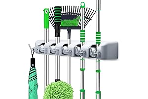 LETMY Broom Holder Wall Mounted | Mop and Broom Organizer | Garage...
