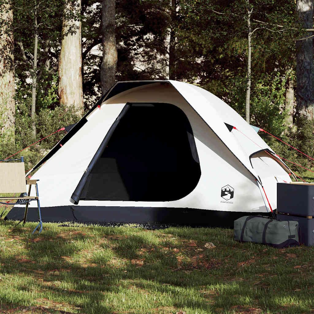 Mangloder Kuppel-Campingzelt für Personen Weiß Wasserdicht Winddicht leicht und kompakt, ideal für Outdoor Abenteuer, Wandern, Trekking, Festival, Strand, Garten, Angeln, Reise, Rucksack, Biwak