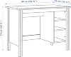 IKEA BRUSALI Desk, 90x52 cm, White