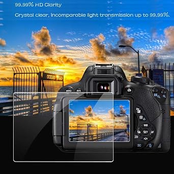 PCTC P1000 Screen Protector Compatible with Nikon COOLPIX P1000 Digital Camera, 0.3 mm 9H Hardness Tempered Glass LCD Screen Protector Compatible for Nikon P1000 P1100 P950 Protive Cover Film ( 3 Pack)