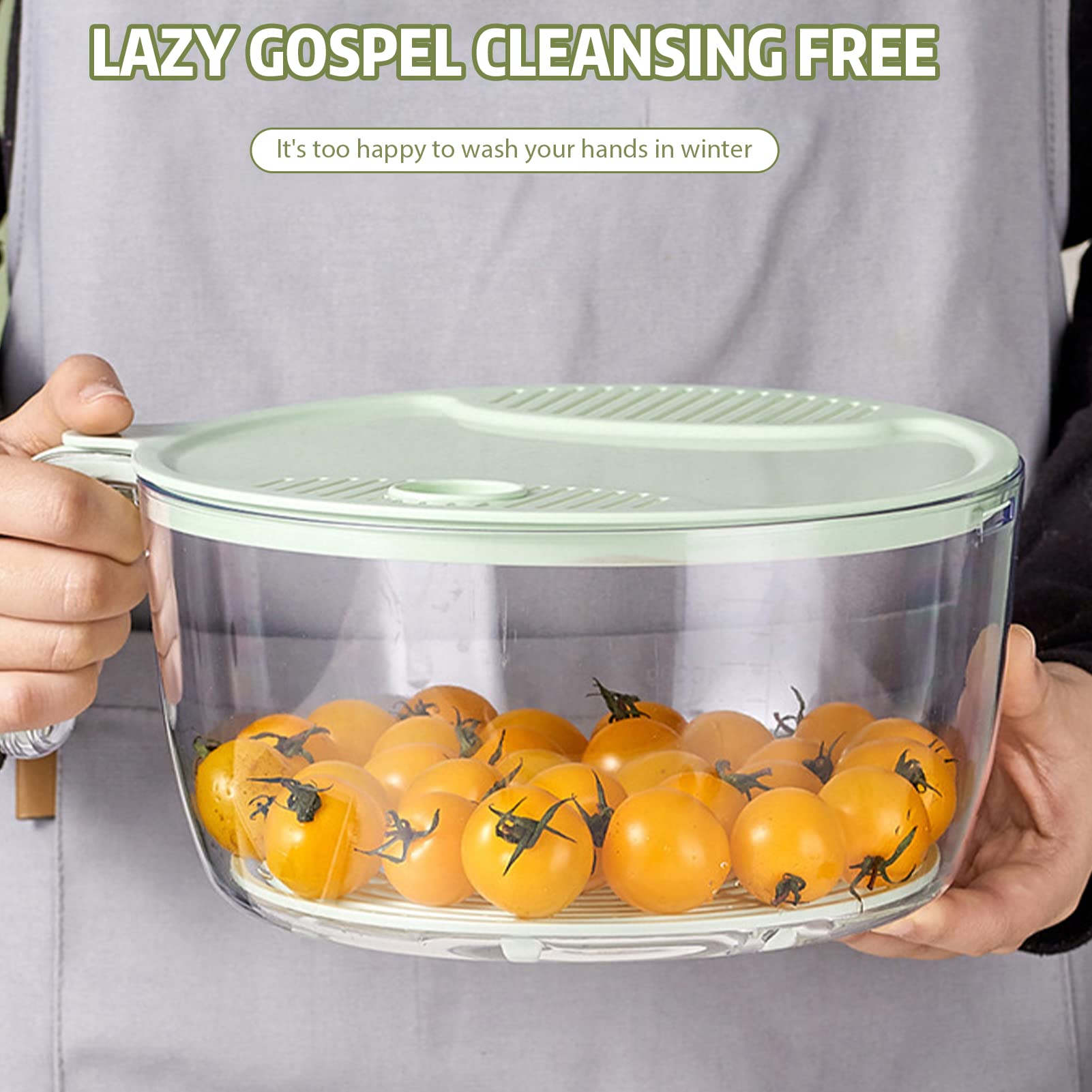 VALINK Scolapasta per riso, scolapasta per verdure domestiche, setaccio per lavaggio del riso in plastica, per scolapasta di frutta e verdura, bianco