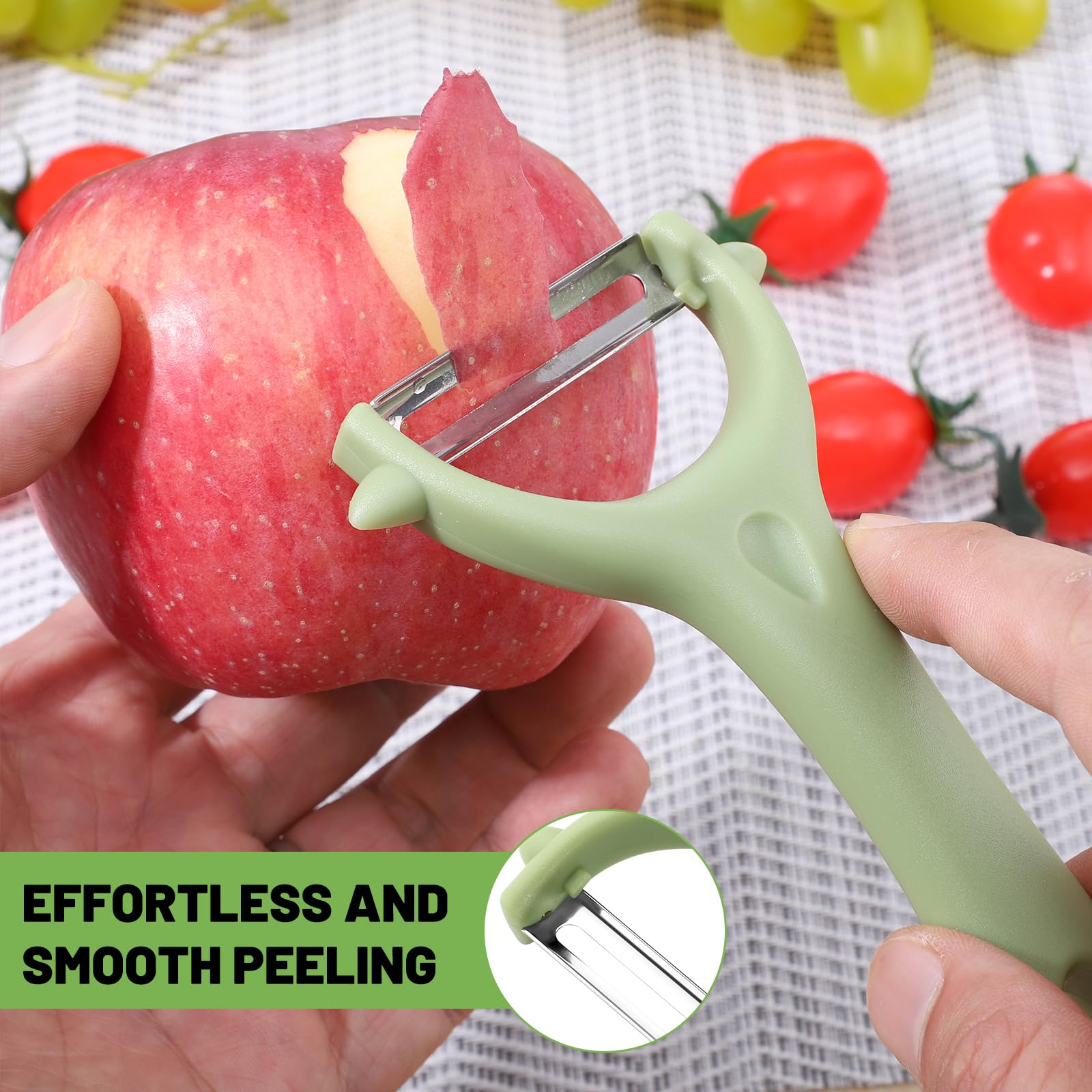Pelapatate In Acciaio Inox 304 Con Manico In Legno – Modello I Style – Pelapatate Per Verdure E Frutta, Affilato E Resistente