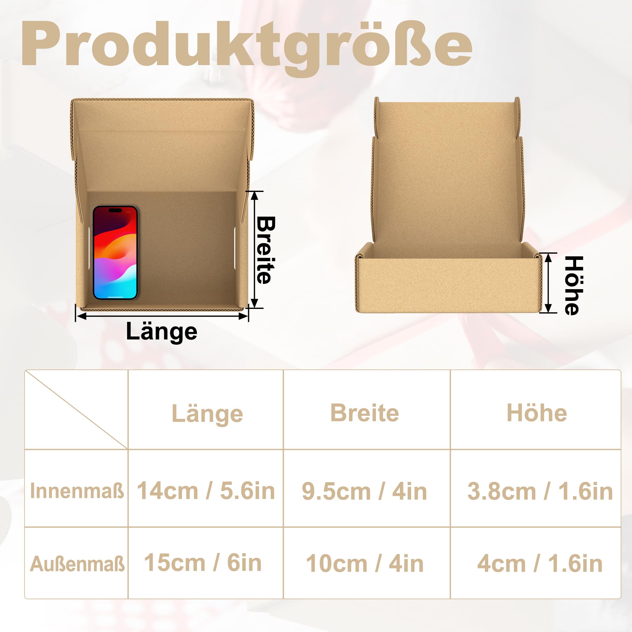 Maxibrief Großpackung 15x10x4cm, 800 Wellpappkartons | Glatte braune Kartonoberfläche zum einfachen Beschriften mit Stiften oder Aufklebern für klare Sendungsmarkierung