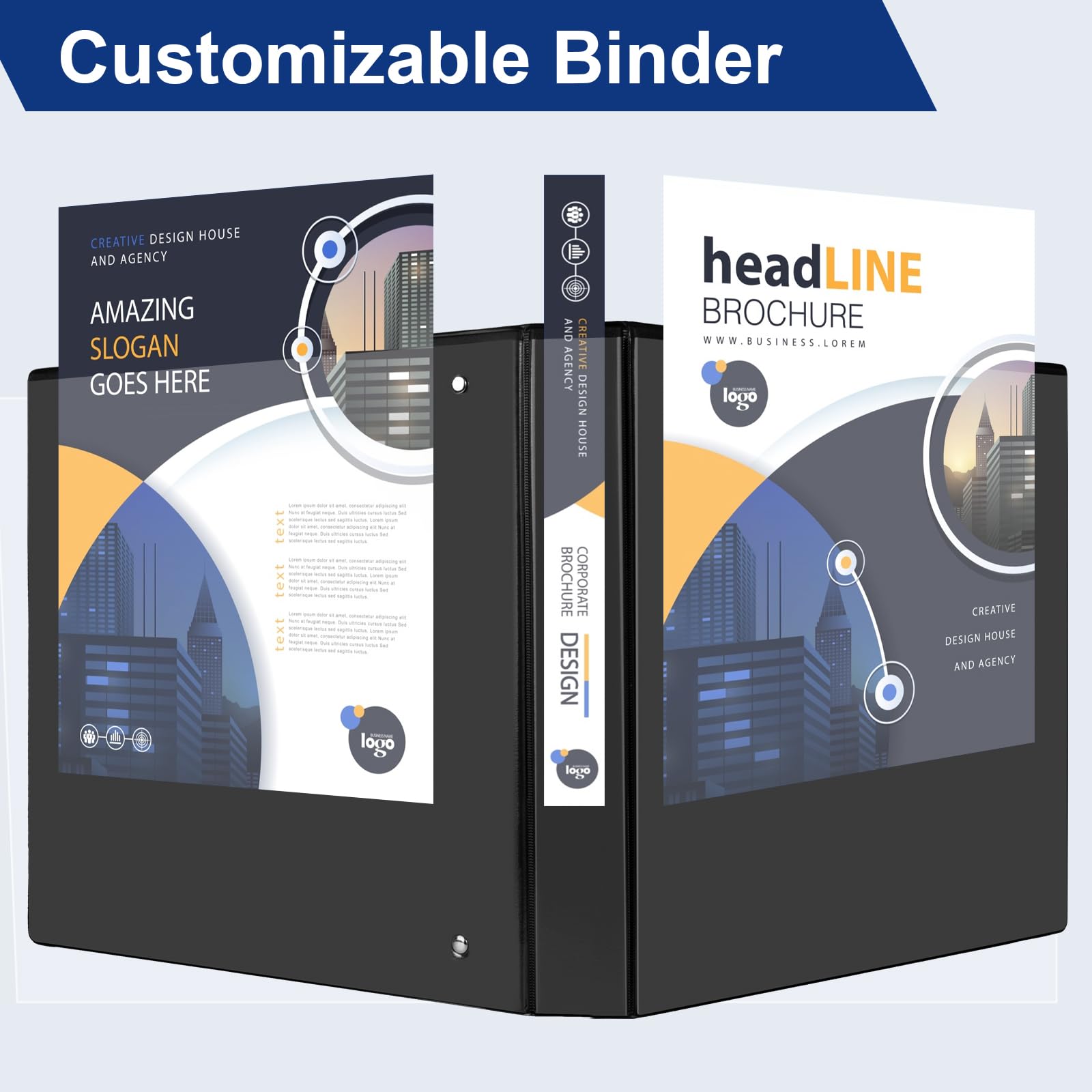 Amazon | CIXILDTS 1インチ スラントリングバインダー 片手開き 3