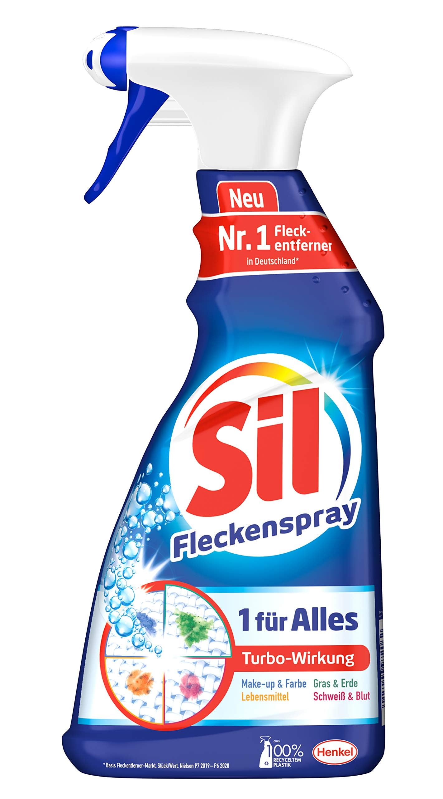 Sil Transparent 1 For All Stain Spray Stain Remover With Turbo Effect For All Stains 500 Ml