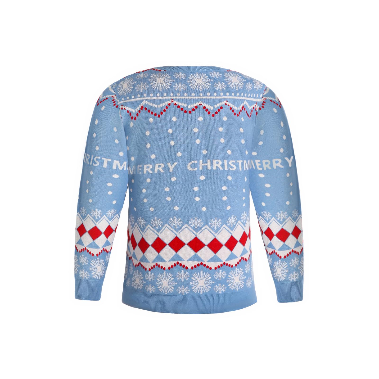 Suéter navideño para Hombre, Feo, de Punto, con Cuello Redondo y Mangas largas para Fiestas navideñas (L)
