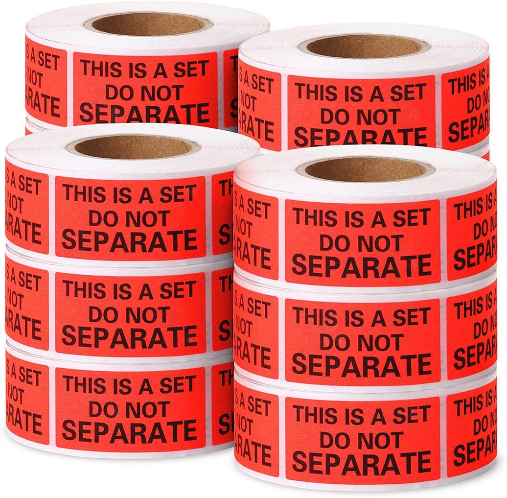 Shop4Mailers This is a Set Do Not Separate Red Labels 1" x 2" Rolls of 500 (72 Rolls)
