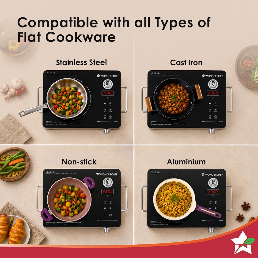 Wonderchef Evita Neo Cooktop - Infrared, BBQ Grill Included -8