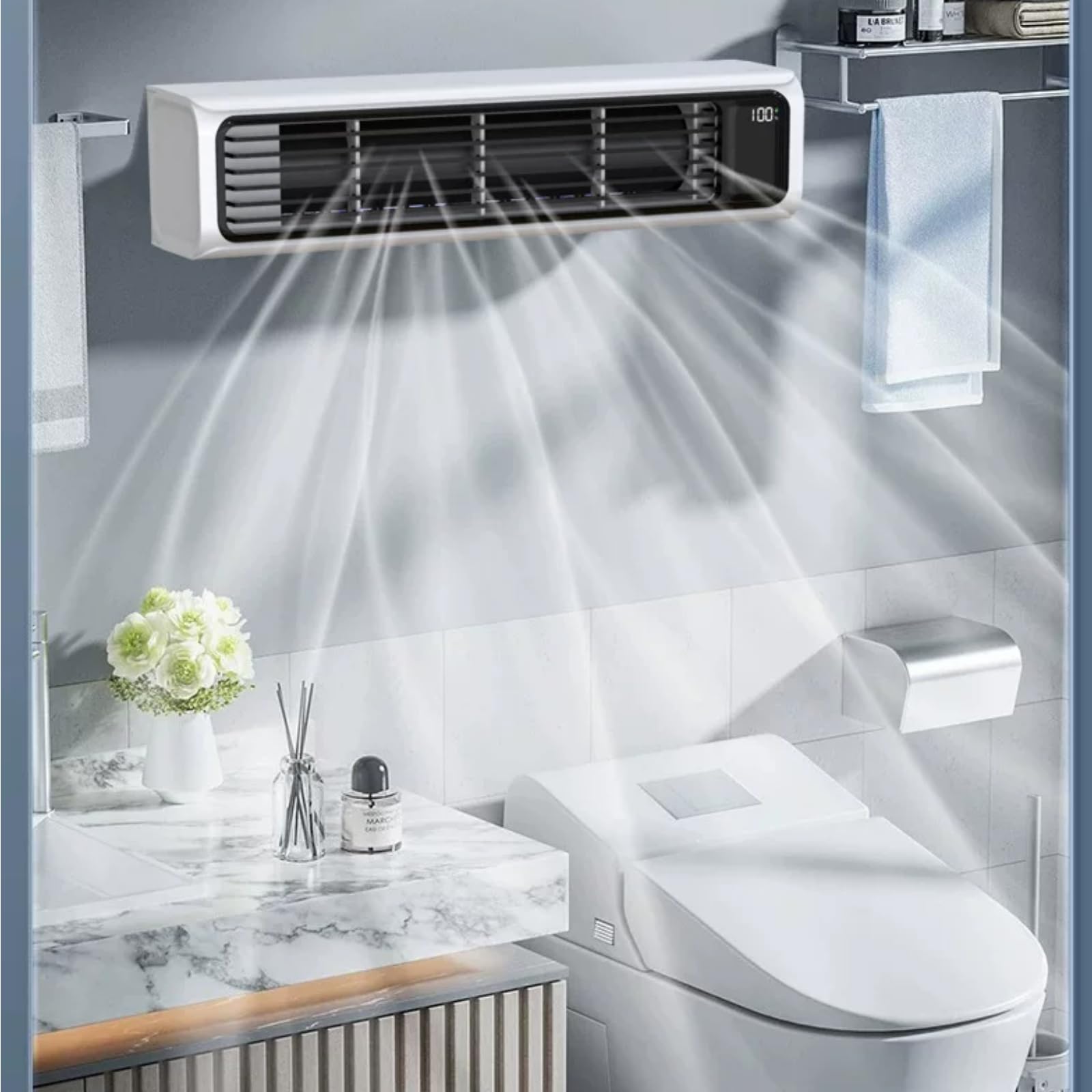 AirZuma Klimaanlage Original,mit der CoolCore Technologie,Mobiler Verdunstungsluftkühler,Blattloser Leiser Ventilator,Energiesparend,3 Kühlstufen für Zuhause,Büro und Unterwegs