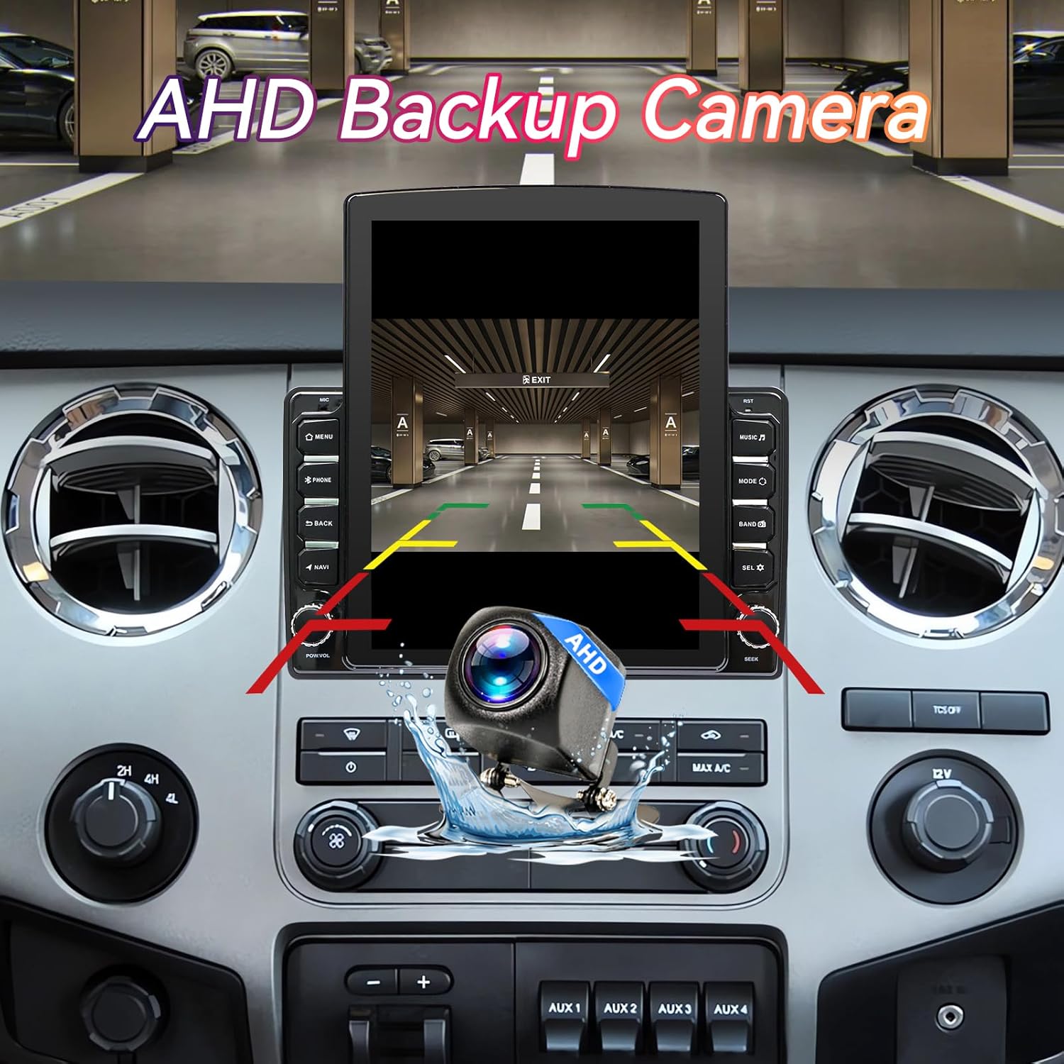 9.7" Android 13 Car Radio Compatible with Ford F150 2004-2008/Ford Expedition 2007-2014/Edge 2007-2010, QLED HD Touchscreen, Wireless CarPlay/Android Auto, GPS, 5G WiFi, SWC, AHD Backup Camera, 2+64GB