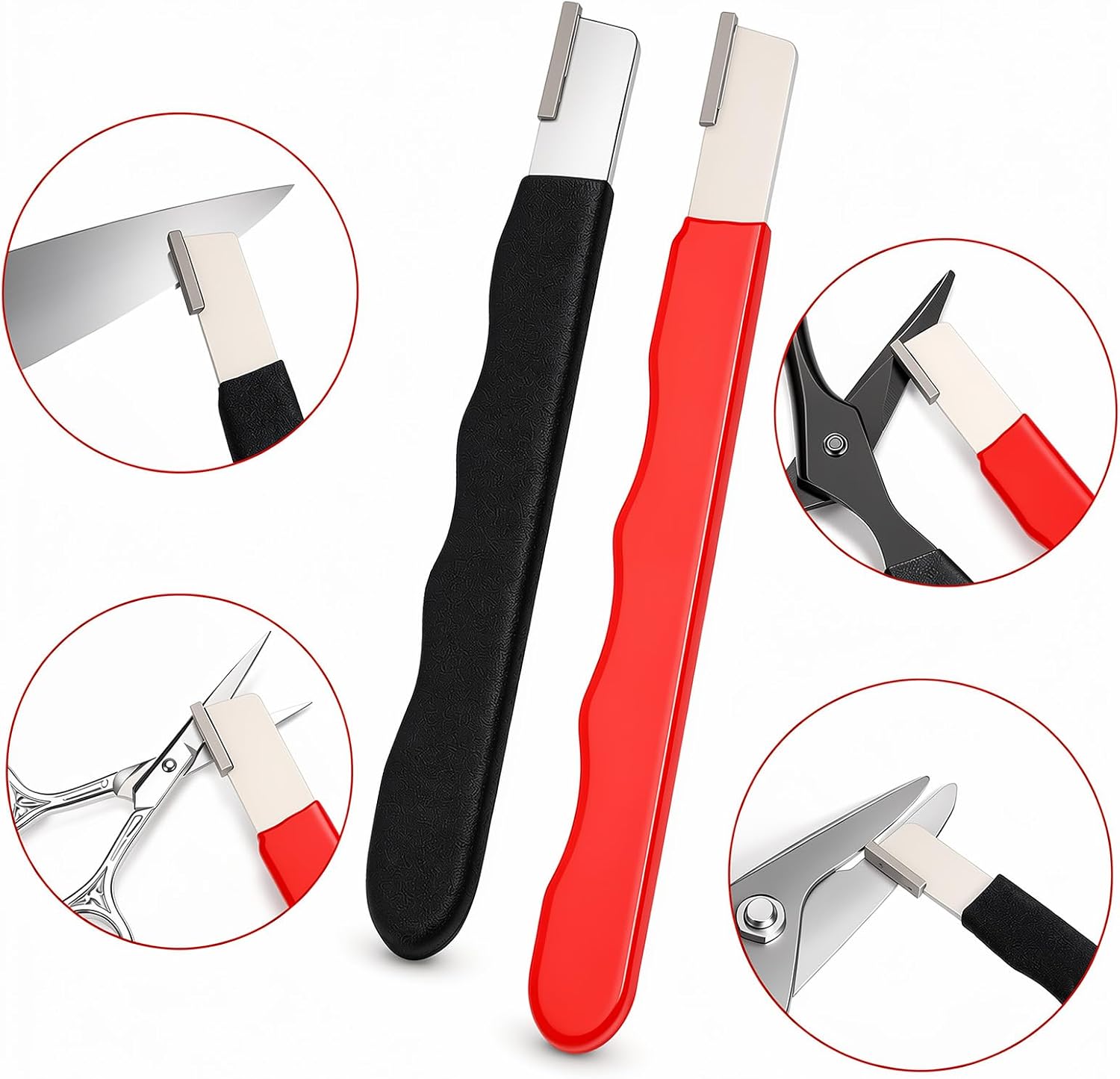 6 Pcs Garden Tool Pocket Blade Sharpener Multipurpose Usage Knife