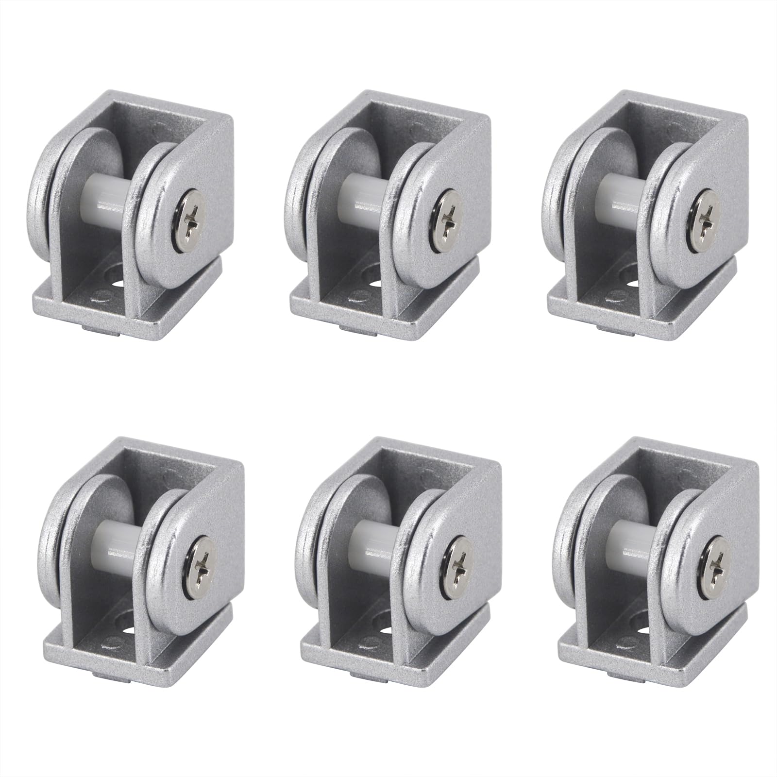 2020 Aluminum Profile Flexible Extrusion Pivot Joint Fittings Movable Hinge Connector 180 Degree Adjustable Pivot Joint (6 Pack)