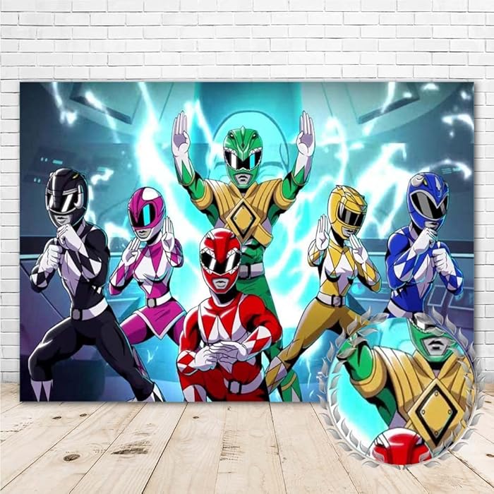 Buy Green Power Ranger Backdrop 7x5 Happy Birthday Background Super
