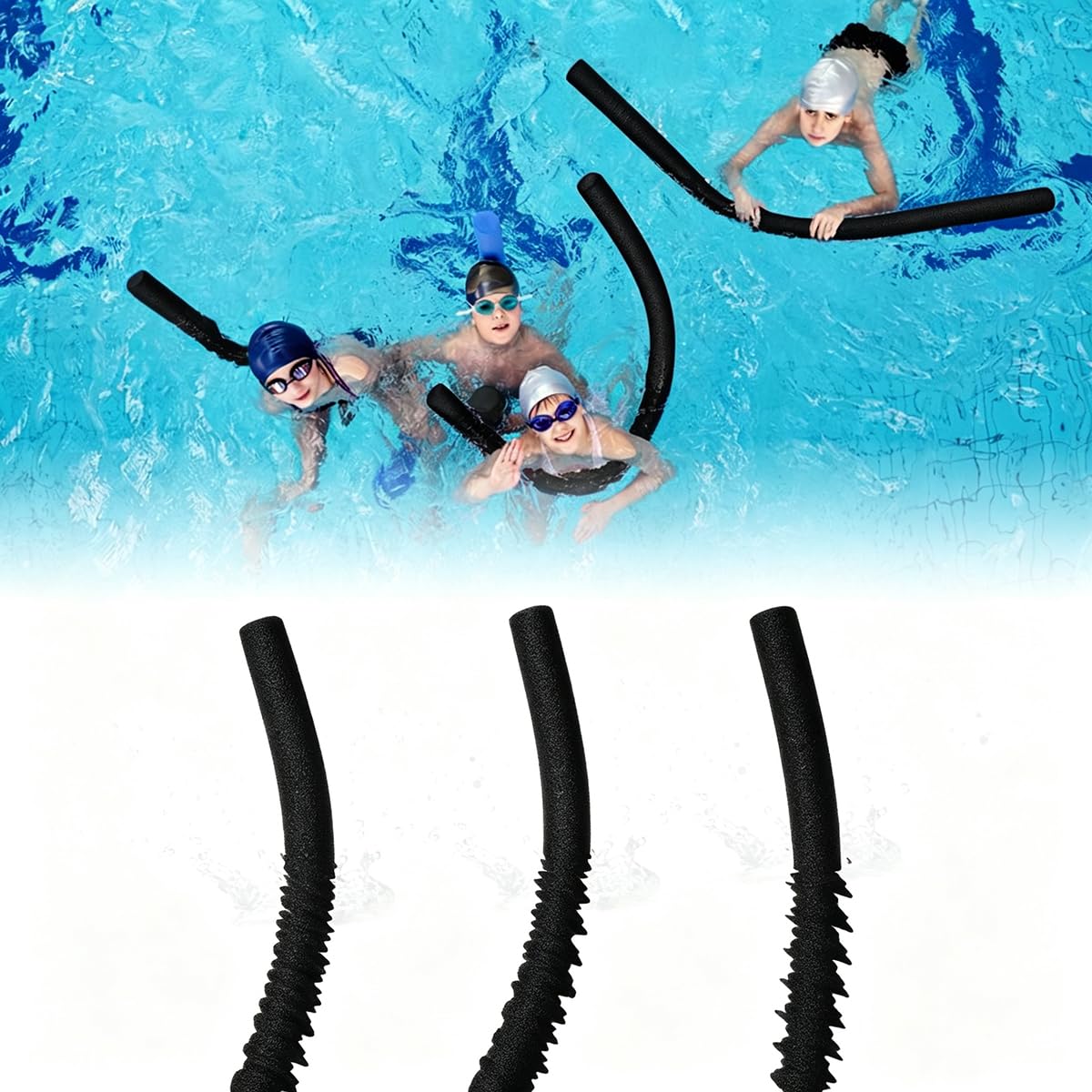 3 Pack Pool Noodle – 150cm Hollow Foam Swimming Tube, Floating Aid for Kids and Adults, Exercise, Pool, Beach, Summer Training