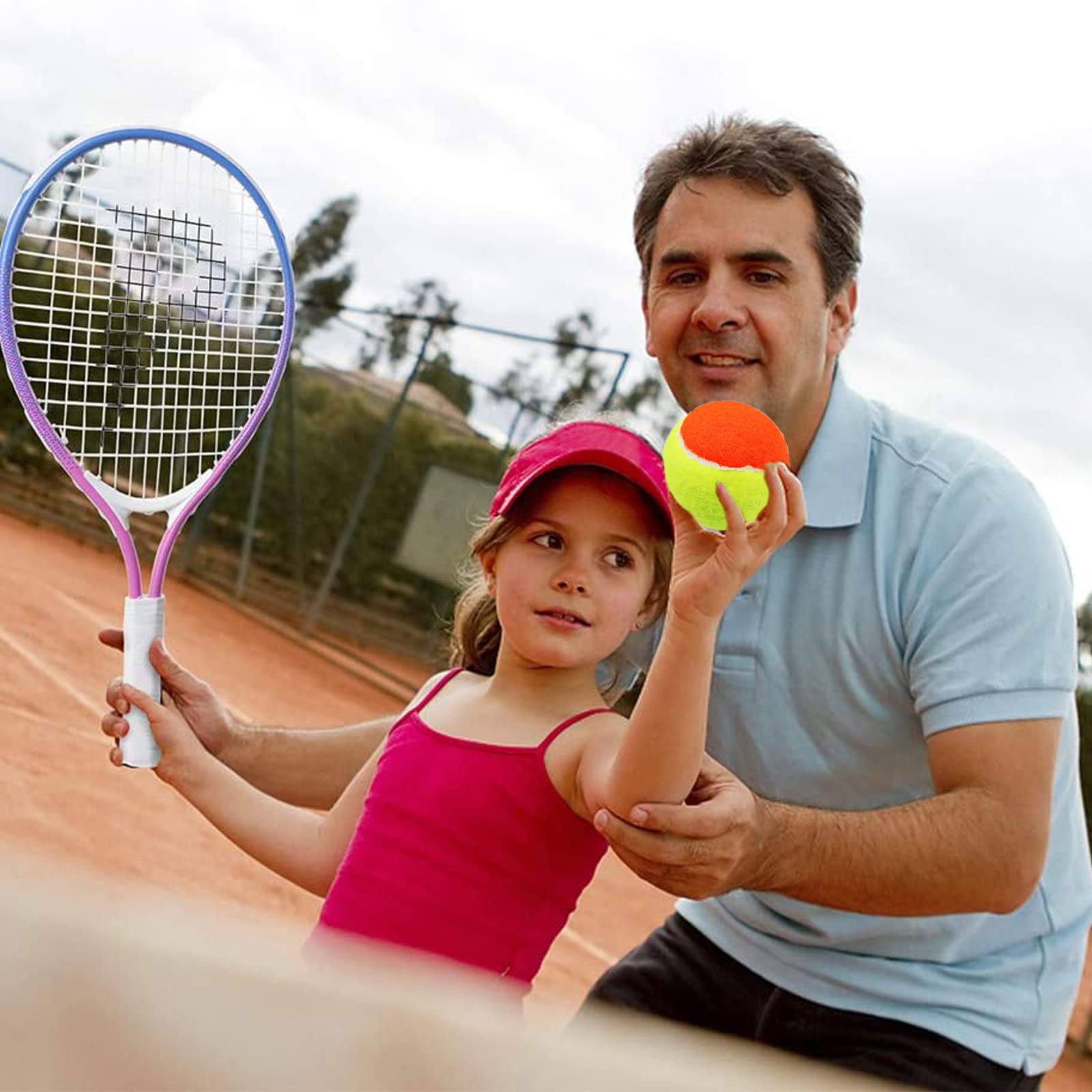XJBTBA Palline da Tennis, morbide, Elastiche, a Bassa Compressione, Senza Pressione, Strumento per Allenamento in Massa, Colore Arancione, per la Pratica Giovanile all'aperto