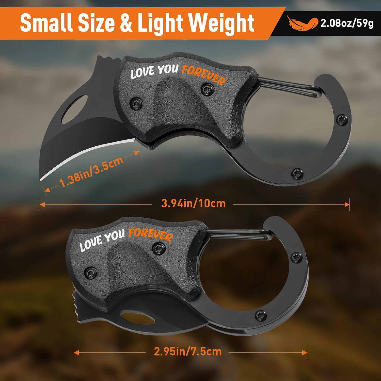 Fathers Day Gift for Husband Dad, Gifts for Men Pocket Carabiner Gadgets, Unique Gifts for Lover, Anniversary Birthday Gift for Men Dad Husband Him Grandpa, Ideal Gift for Women for EDC Gadgets