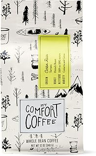 Mt. Comfort Coffee Costa Rica French Roast, 12 Ounce - Notes of Citrus, Tropical Fruit, & Brown Sugar - Premium Roasted Whole Beans