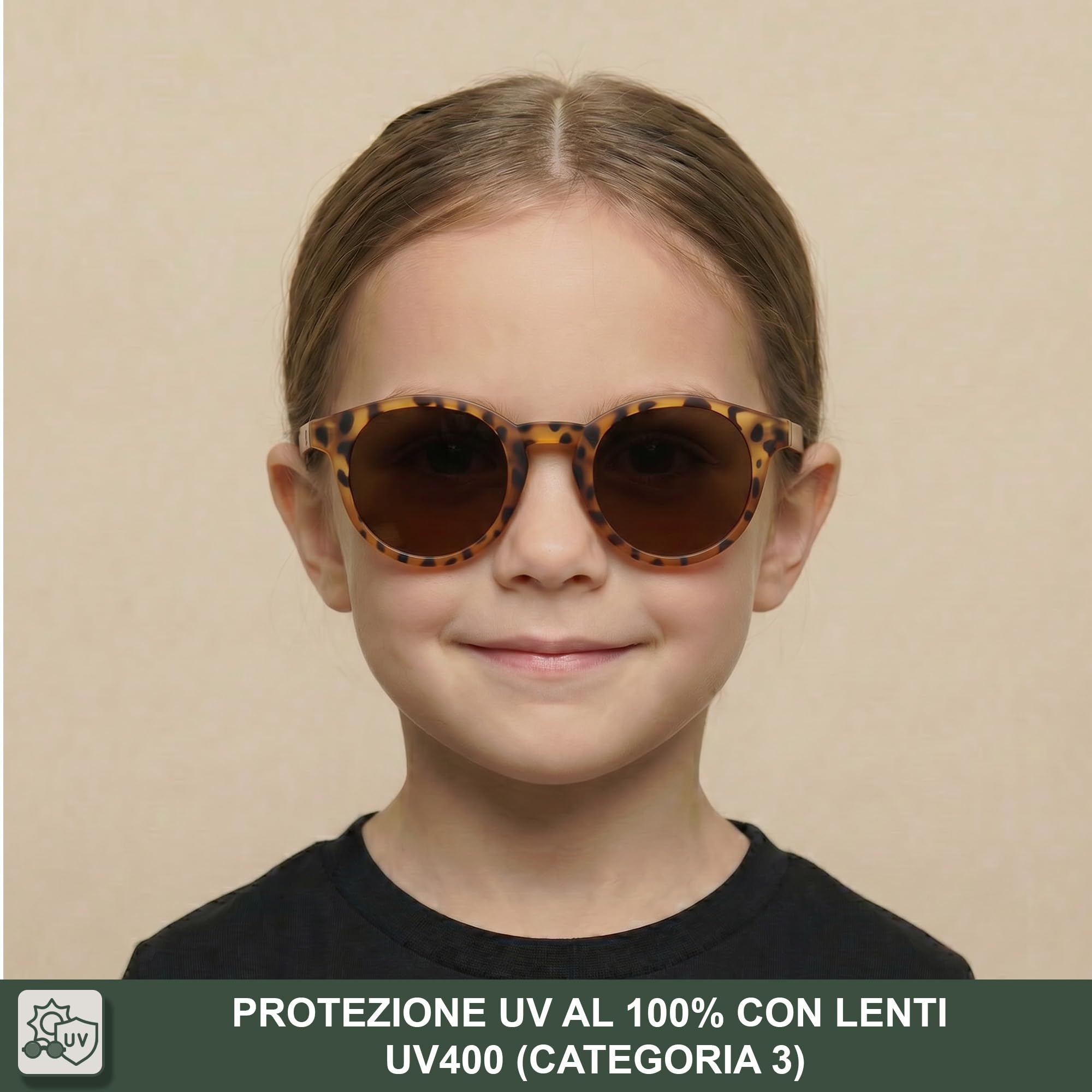 BABYMOCS Classic - Occhiali da sole per bambini, 1,5-7 anni, protezione UV400 e categoria 3, senza BPA, certificati CE e ISO, design svedese per ragazzi e ragazze, con custodia protettiva
