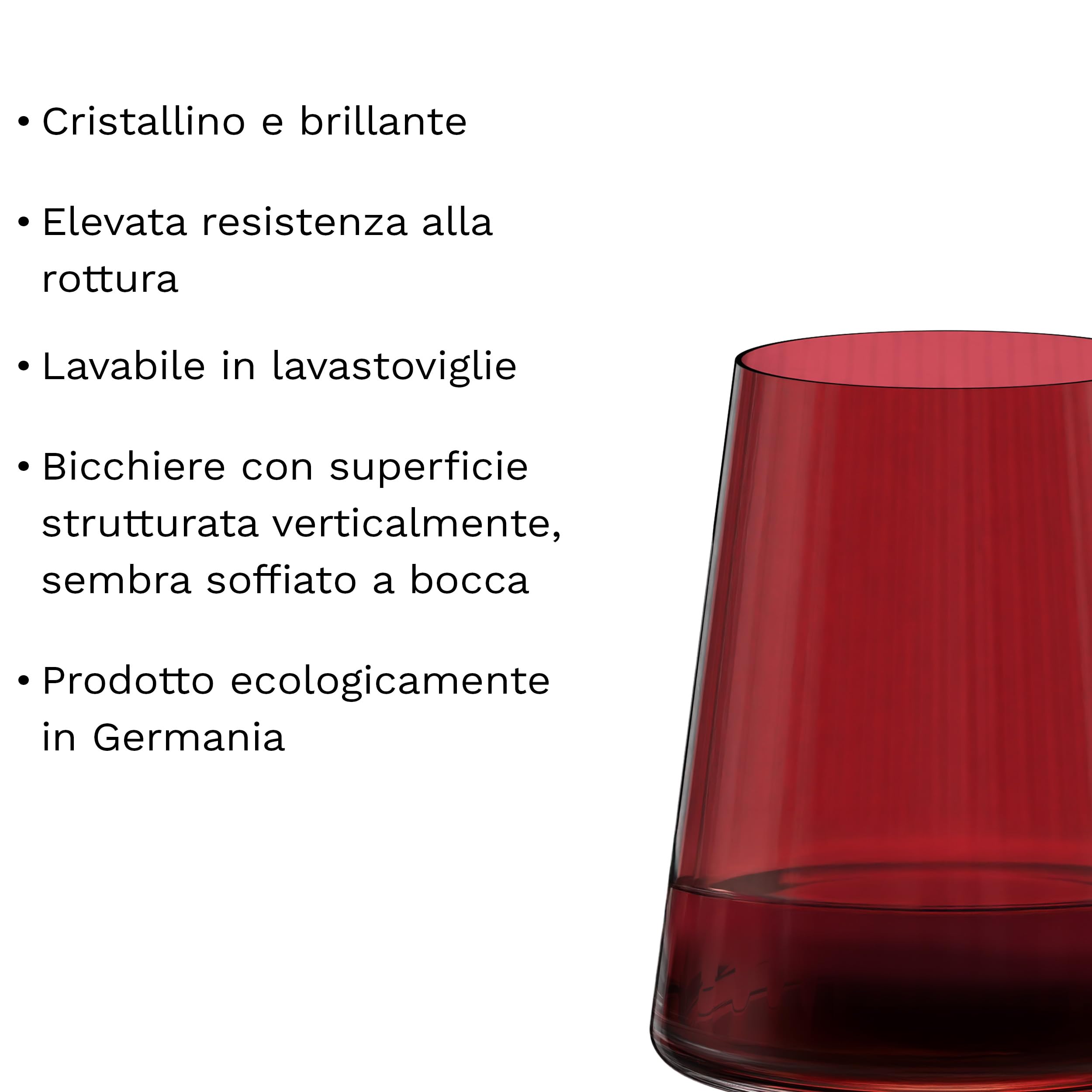 Stölzle Lausitz Bicchieri Vino Bianco Symphony Bordeaux Set 6×400 ml – Versatili per Vino Bianco, Acqua, Succo & Cocktail – Eleganti in Cristallo – Lavabili in Lavastoviglie & Antiurto