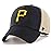 47 Brand MLB Team Color Flagship Mesh Trucker Primary Logo MVP Adjustable Structure Baseball Cap Hat, Adult One Size Fits All - Pittsburgh Pirates Black