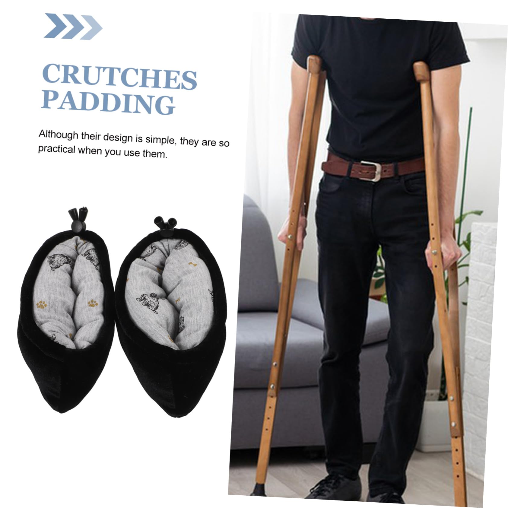 PACKOVE 5pares Fundas Reutilizables Para Muletas Resistentes Al Almohadillas Cómodas Para Axilas Cubiertas De Reemplazo Para