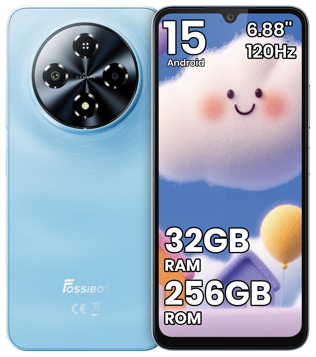 スマートフォン本体 Daniel Amazon | FOSSiBOT S5 Pro SIMフリー スマホ 本体 32GB RAM+256GB ROM