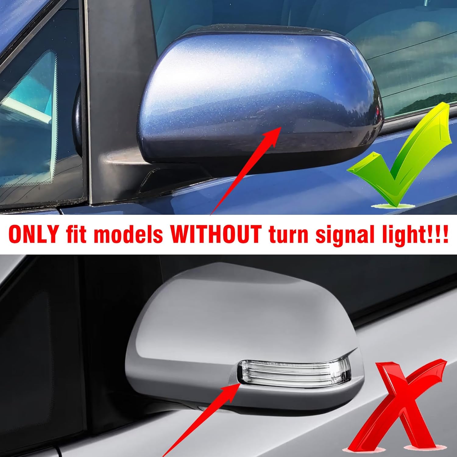 Moonlinks Compatible with 2012 2013 2014 2015 2016 2017 2018 2019 2020 Toyota Sienna Left Driver Side Mirror Cover Replacement, Blue Left Side Clip-on Mirror Cap Replaces for 87945-08021-J0