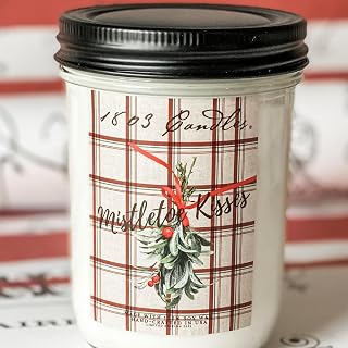 14 oz. Jar Soy Candles - (Mistletoe Kisses - Limited Edition Plaid)