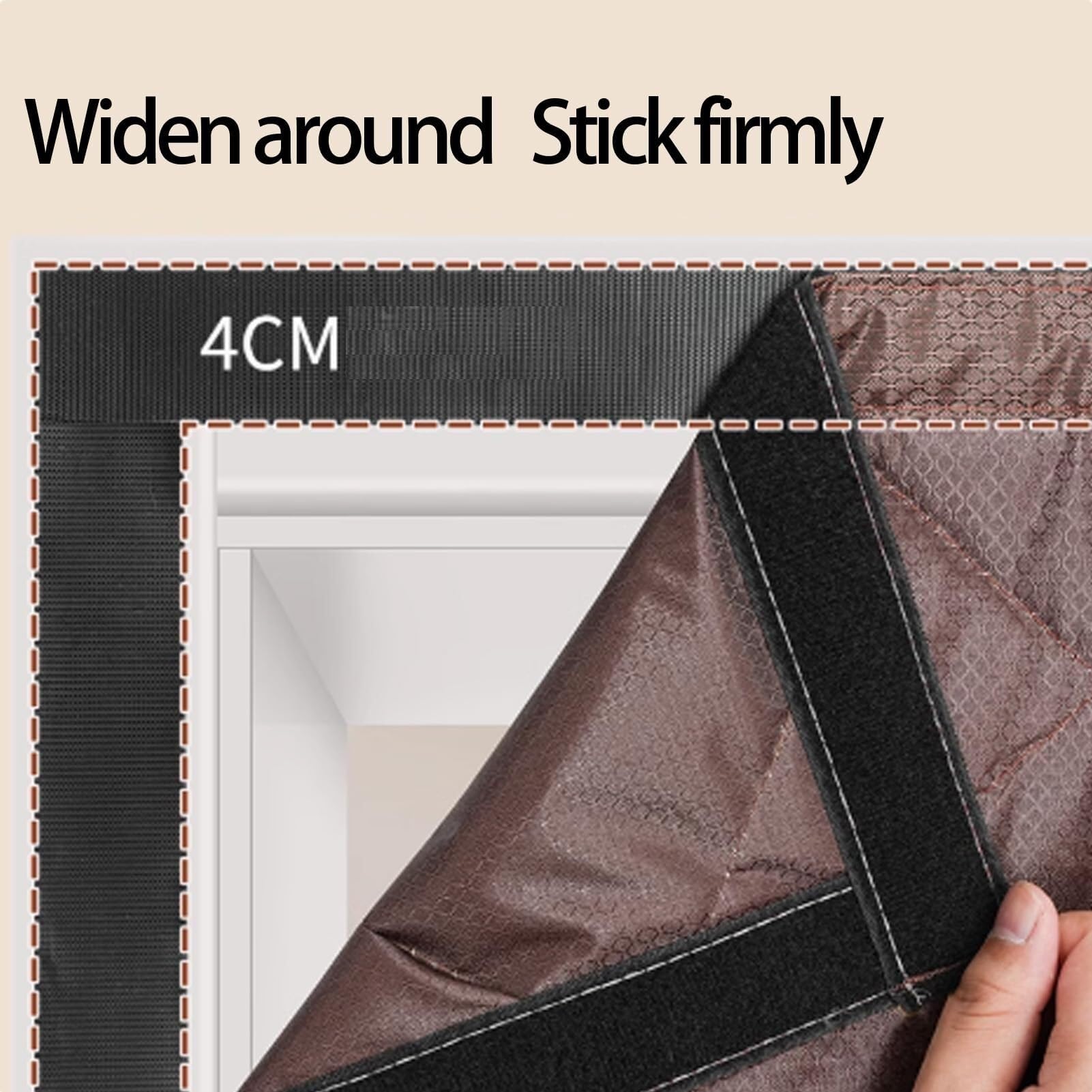 Tenda per porta con isolamento termico magnetico, copertura isolata antivento cotone poliestere caldo invernale, tenda d'ingresso insonorizzata(110x220cm)