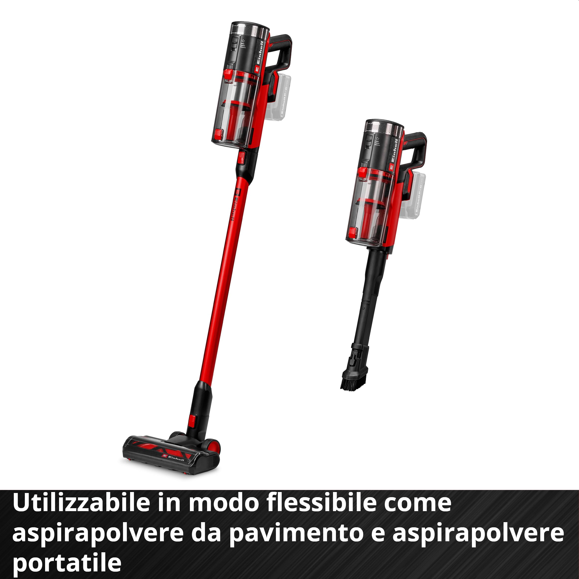 Einhell aspirapolvere senza filo TE-SV 18/270 Li E BL-Solo PXC (18 V, Brushless, 270 mbar, senza sacchetto, 3 velocità, sistema filtraggio triplo, incl. accessori, senza batteria)