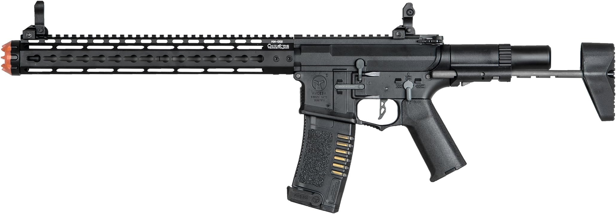 Elite Force Amoeba AM-016 AEG Powered Automatic 6mm BB Rifle Airsoft Gun, Black