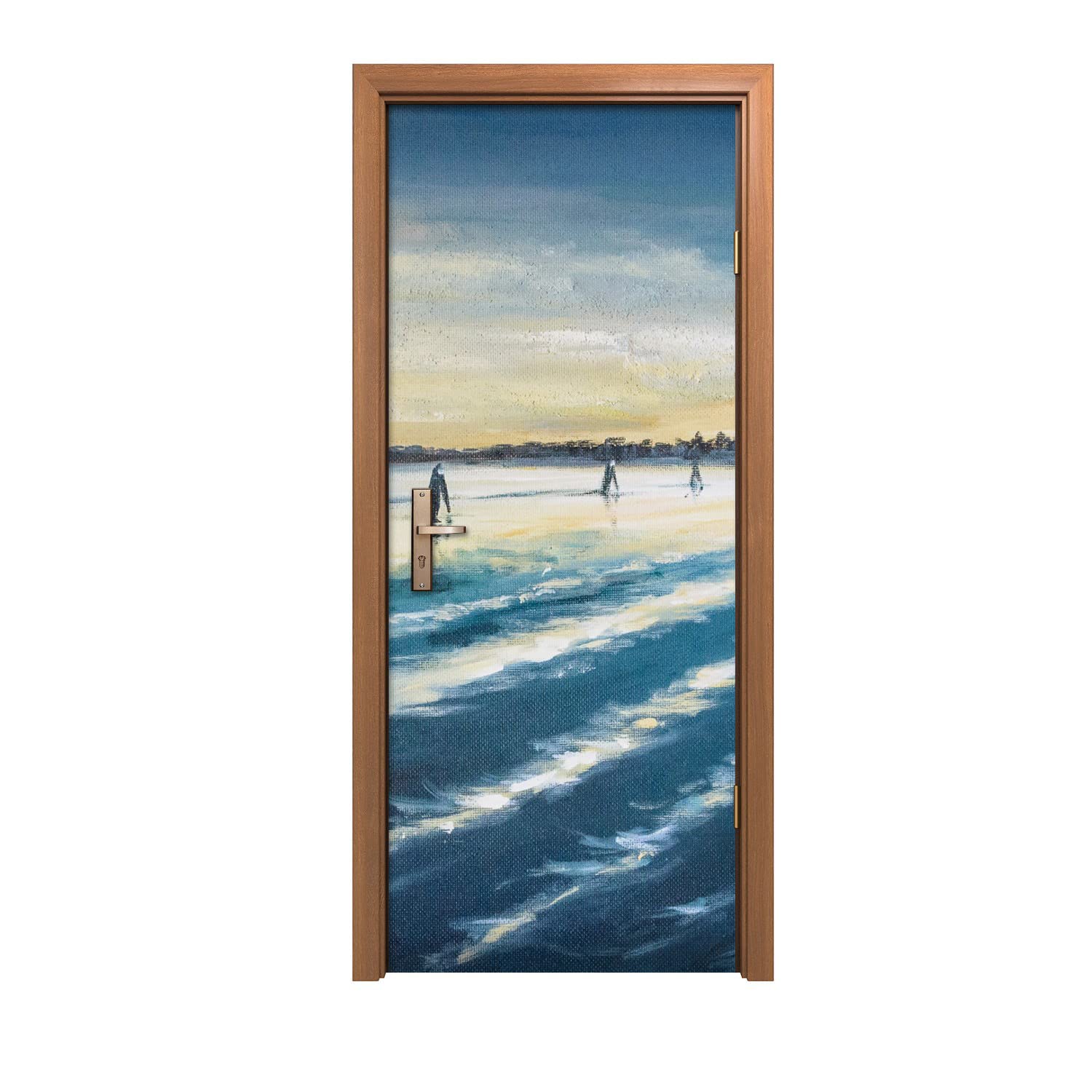 Autocollant de porte ciel de mer pour créer une ambiance zen dans la chambre