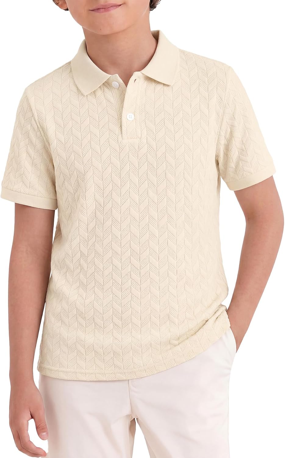 PureChapter Boys Polo Shirts Short Sleeve Knit Vintage School Uniform Golf Casual Tee Tops for 8-12 Years
