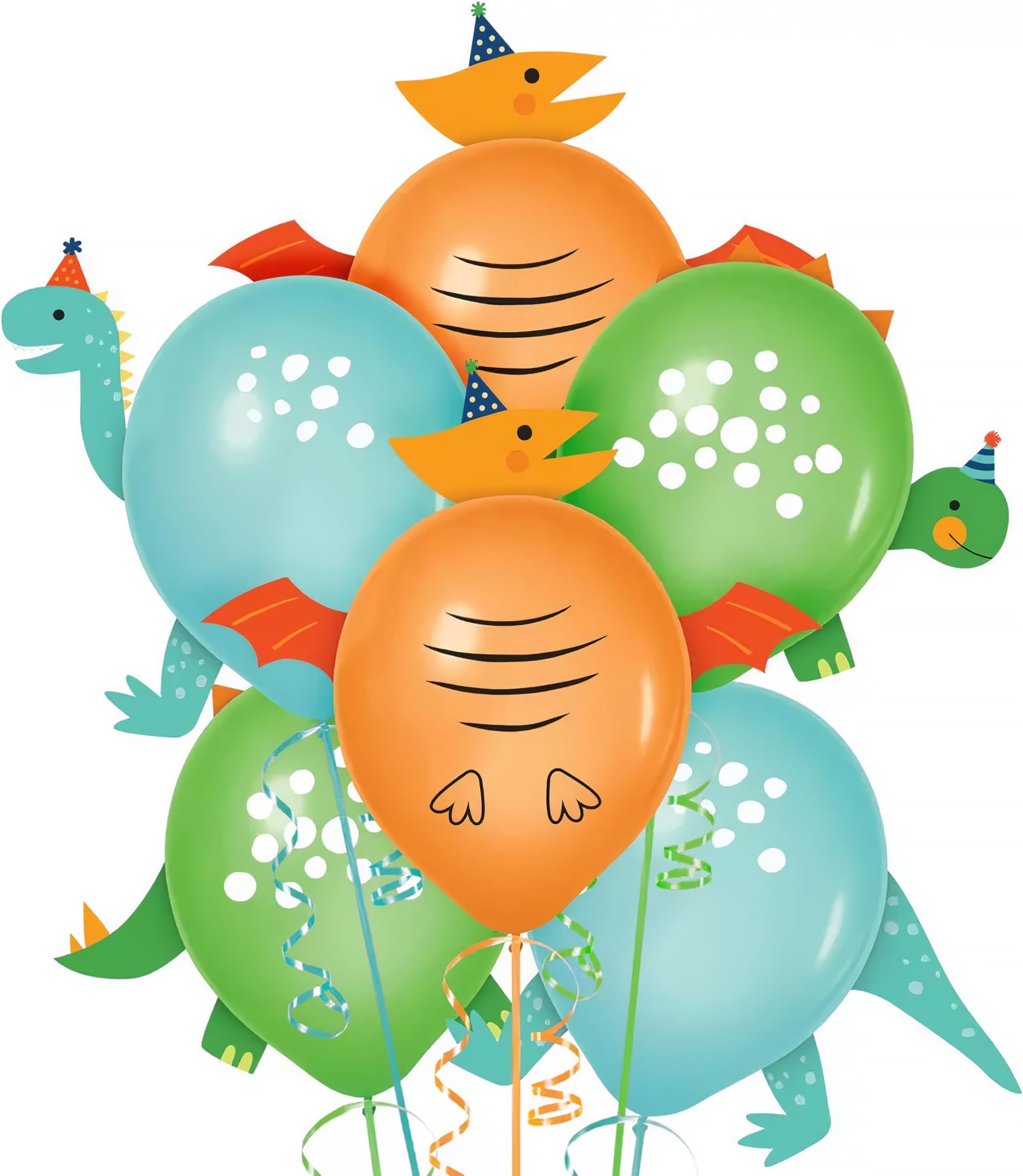 amscan Dino Latex Balloon Decorating Kit | Assorted Designs - 12" | Pack of 6