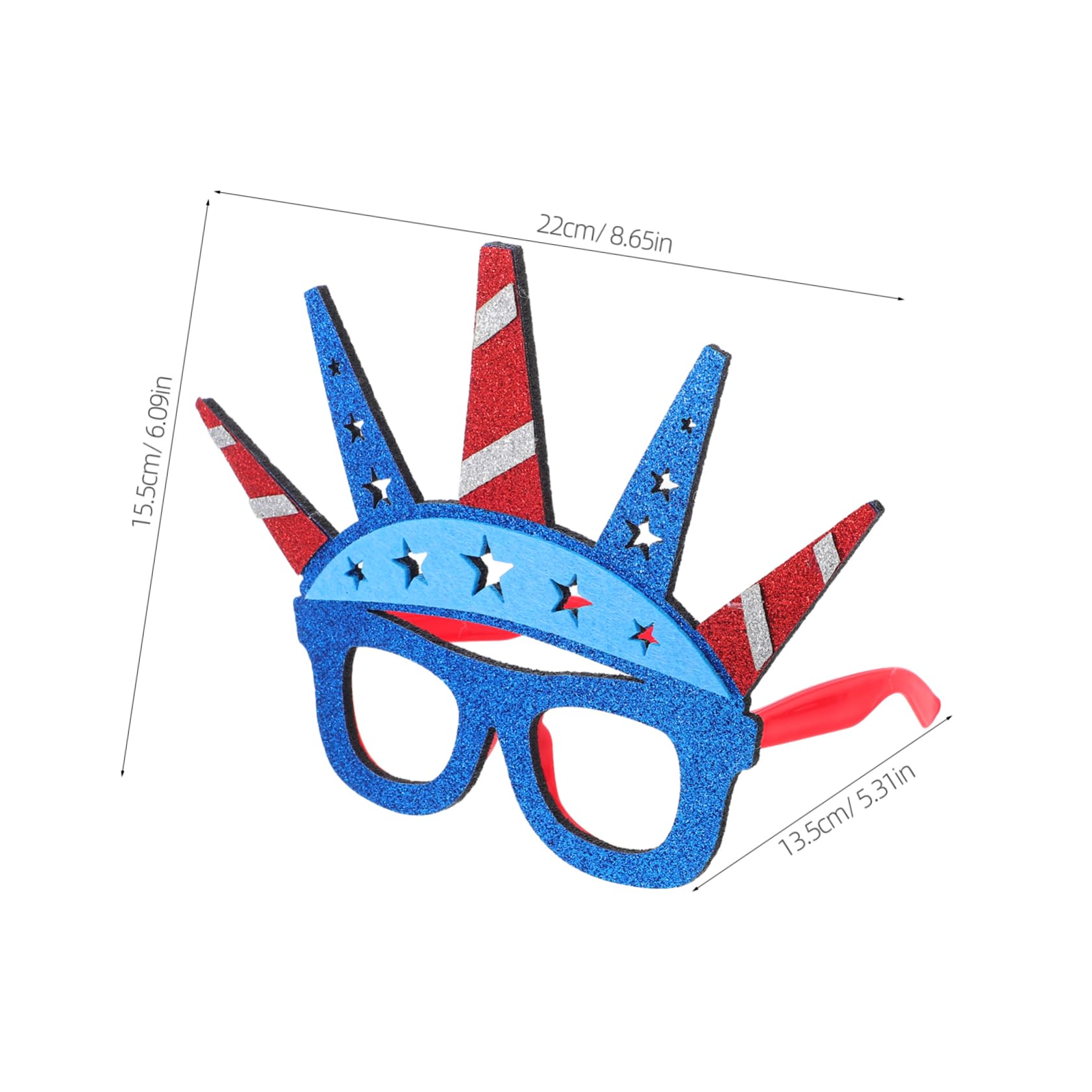 SOLUSTRE July 4th Independence Day Glasses 3pcs Statue of Fun Photo Booth Props for Parties Events