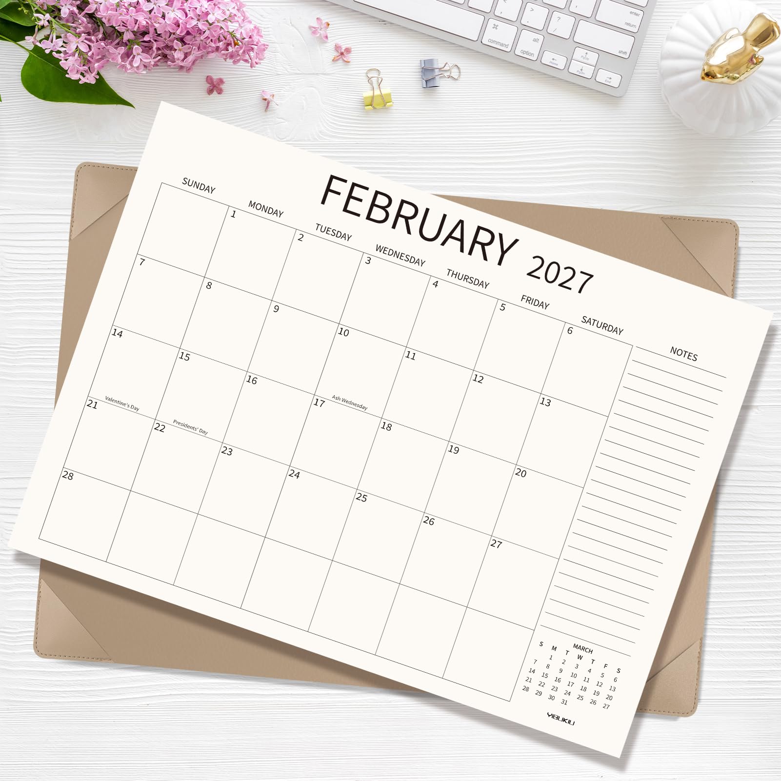 Calendario de escritorio grande 2025-2026, 22 x 17, julio de 2025 a diciembre de 2026, calendario de escritorio grande de 18 meses con alfombrilla de escritorio y cubierta de plástico para
