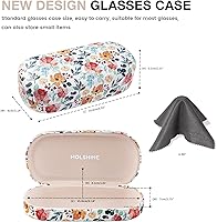 Vista 74 de molshine Estuche rígido de cuero para lentes de sol, funda clásica para gafas grandes para mujeres y hombres,Gafas de sol