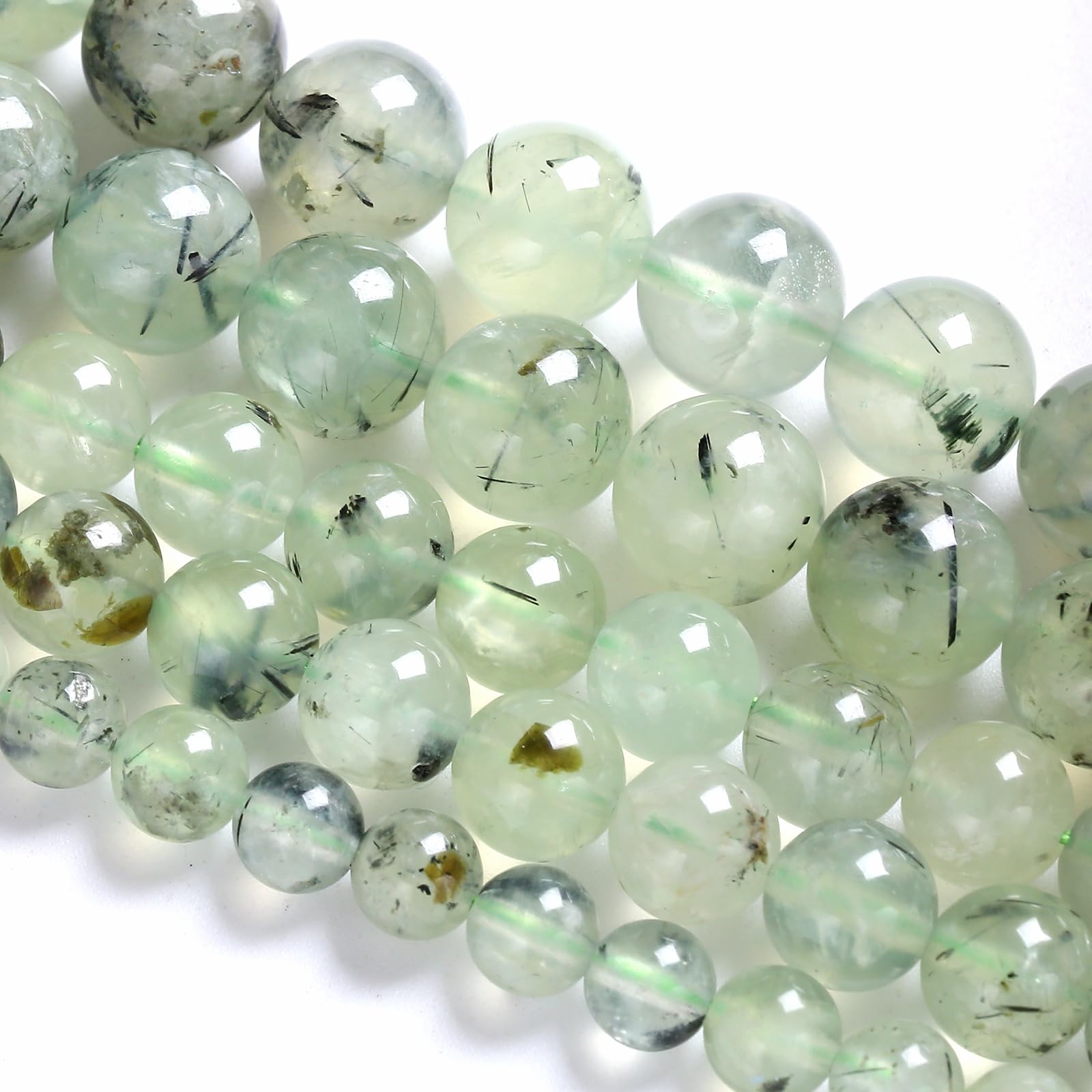 6MM 60PCS Prehnite Crystal Spacer Loose Natural Stone Beads for Jewelry Making DIY Craft Bracelet โ image 1