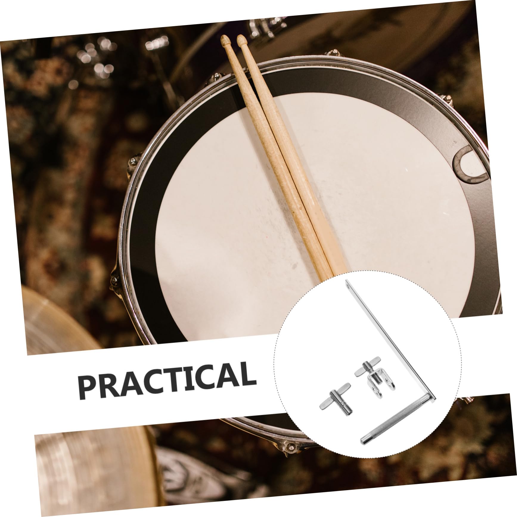 BESPORTBLE Adjustable Cowbell Clamp Bracket for Drum Kit Securely Holds Cowbells Percussion Instruments Versatile Snare Drum Support for All Drummers