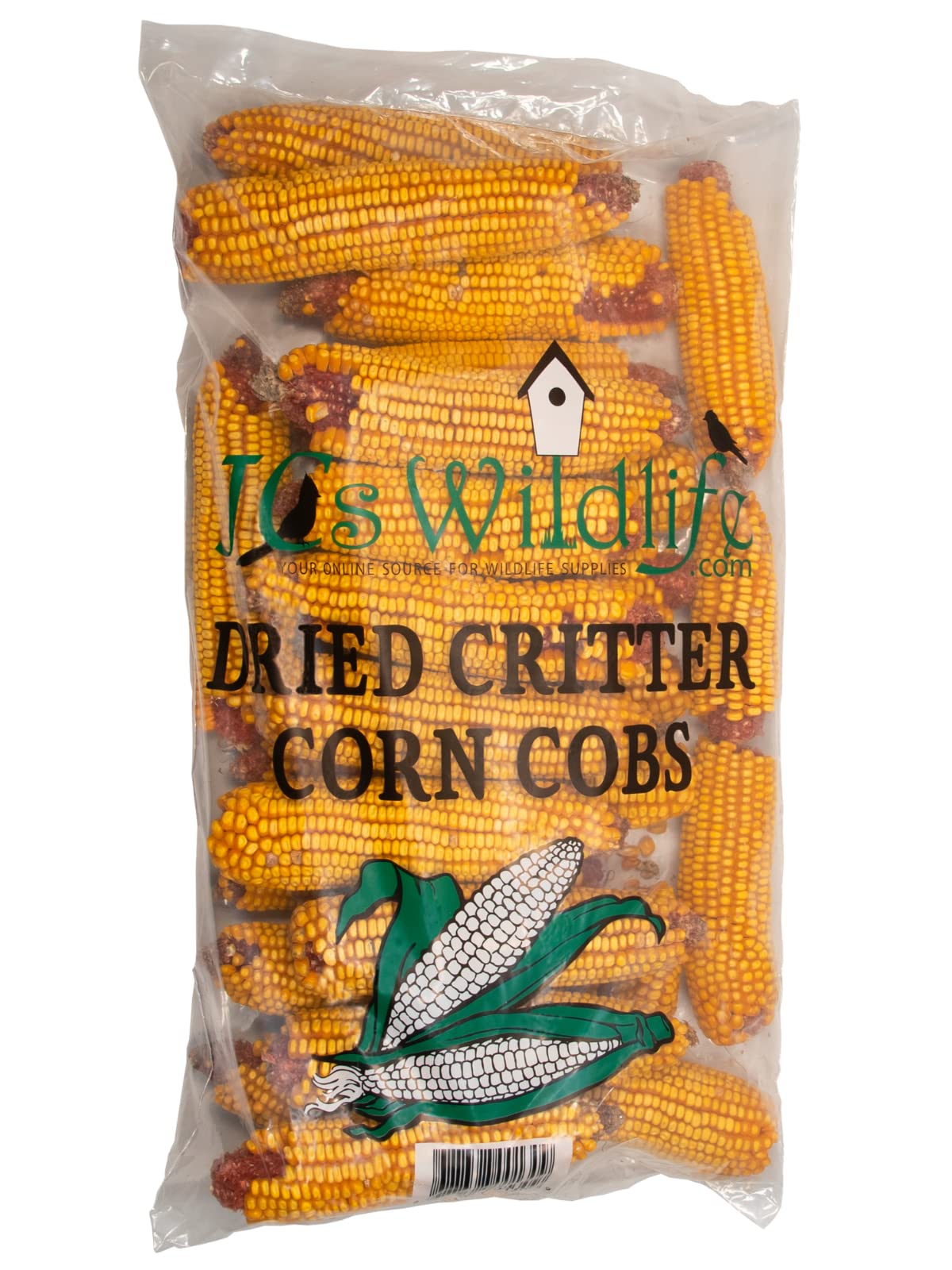 JCs Wildlife Dried Corn on The Cob Bag - 14 lb Bag - Great for Squirrels, Deer, Racoons, Rabbits, Geese, Ducks, Turkey, and Other Backyard Critters. Indiana Corn. (1 Bag)