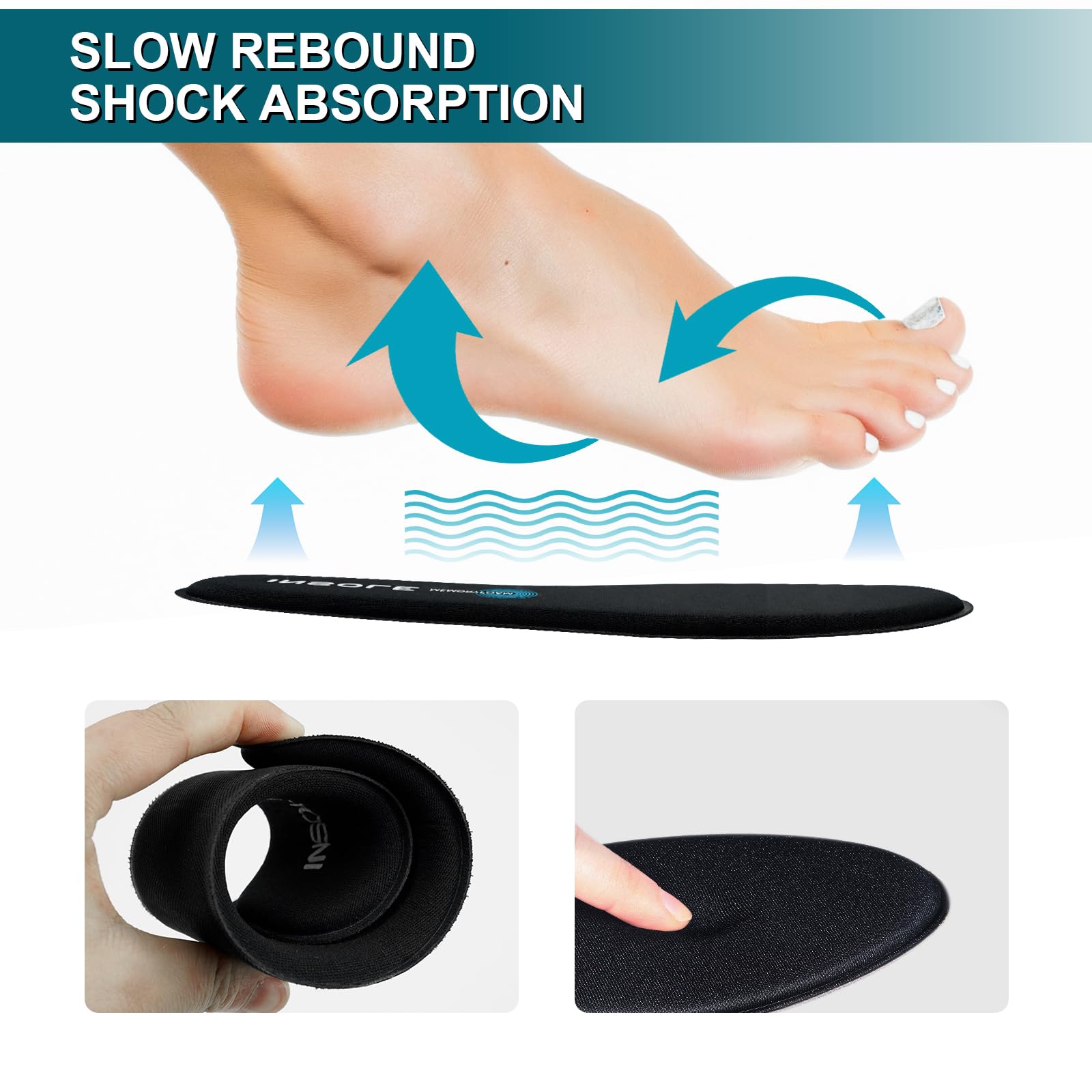 Plantillas Memory Foam para Mujer y Hombre, ajustable a la talla, Plantilla foam silicona cómoda, Descanso para los pies en tu actividad diaria, deportiva o de ocio (37-41)