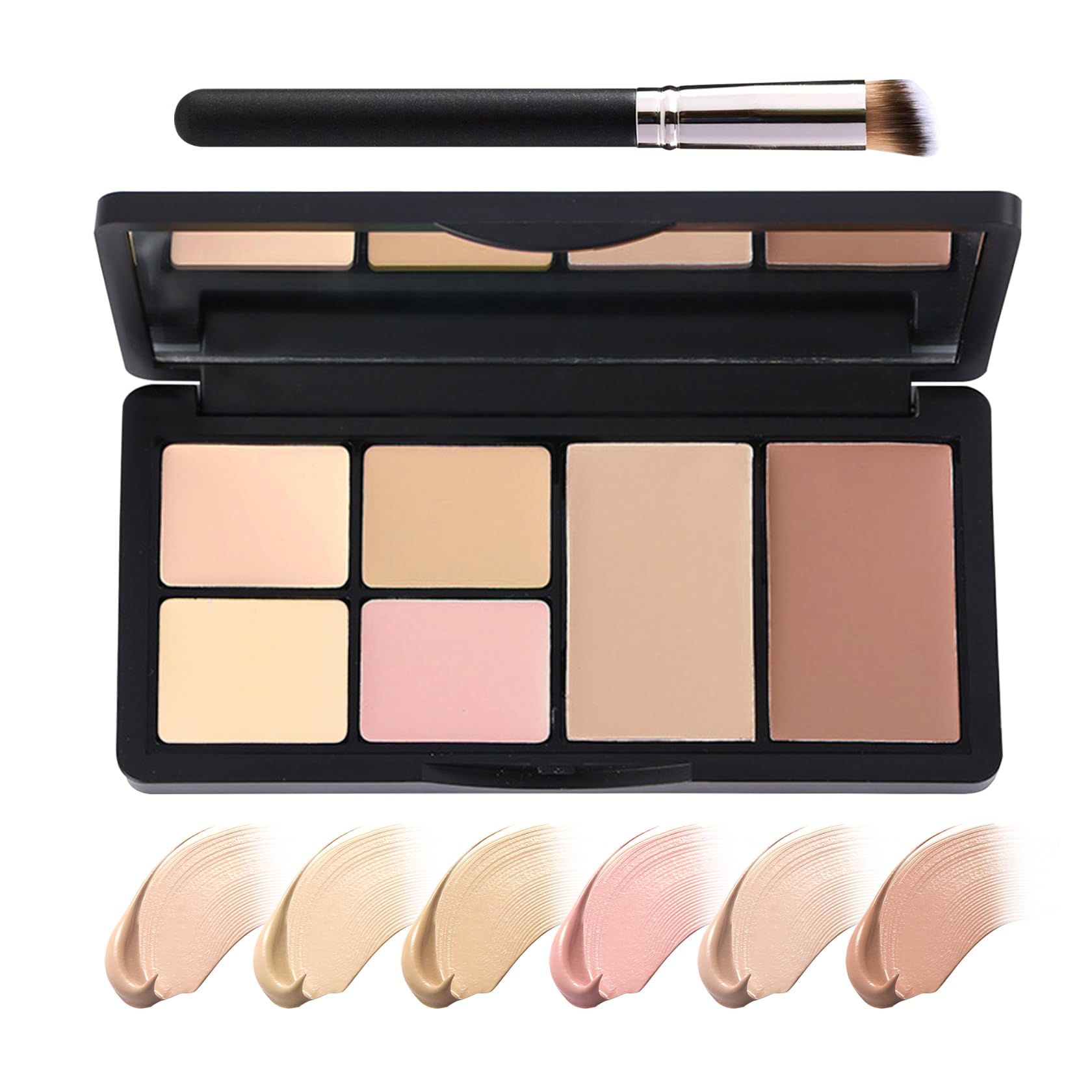 6 Colors Correcting Concealer Palette Waterproof Long Lasting Full Coverage Contouring Foundation Concealer Palette Makeup Cream Contour Highlighting