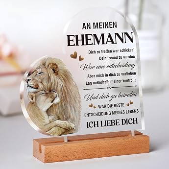 Gift Husband Birthday Anniversary Gift for Him - Acrylic Home Decoration I Love You Gifts for Men Wedding Anniversary Gifts for Men Birthday Anniversary Wedding Anniversary