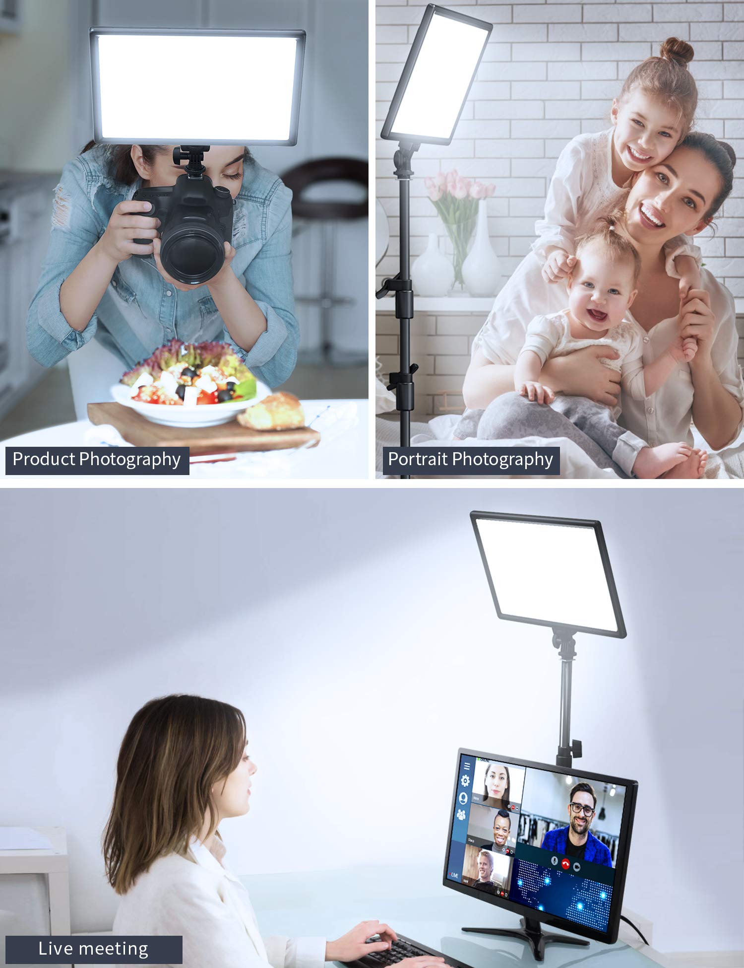 RALENO LED Video Soft Light Panel for Studio Photography, Live